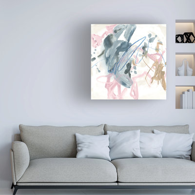 Art mural sur toile tendue - "Agate Freeway I" de June Erica Vess pour décoration de salon, de chambre à coucher ou de bureau - 35 x 35