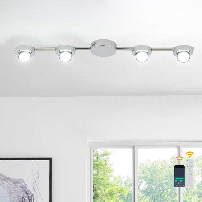 4 - Light 32.28" LED Dimmable Rotatable Flush Mount