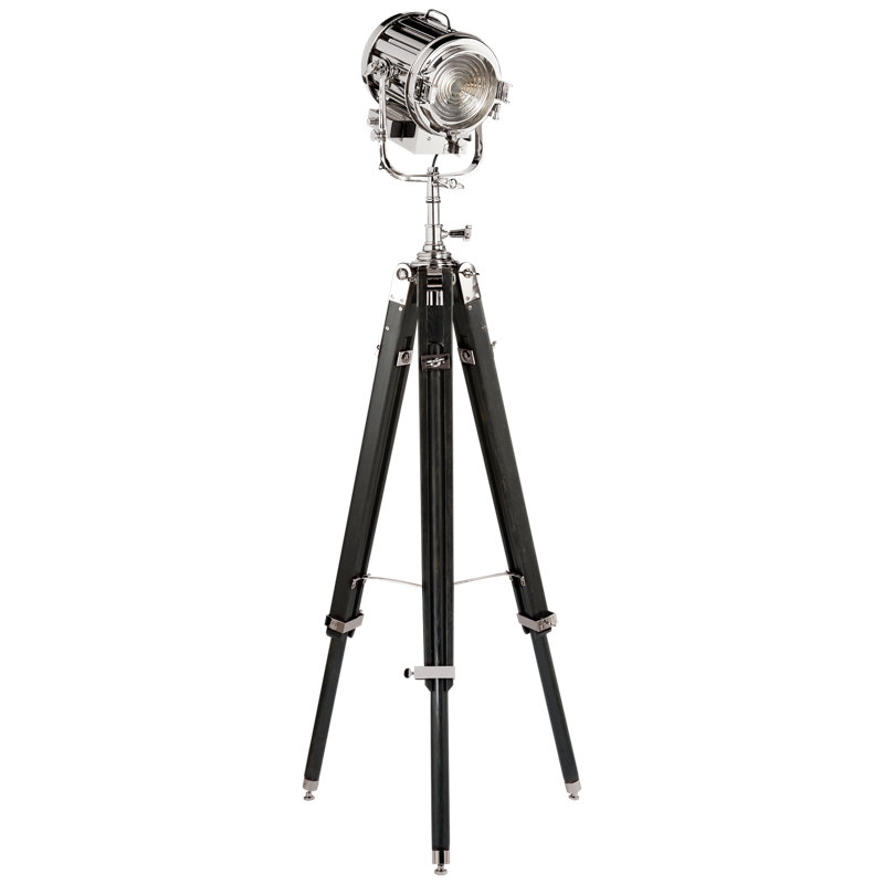 Montauk Tripod Floor Lamp, Ebonized Oak