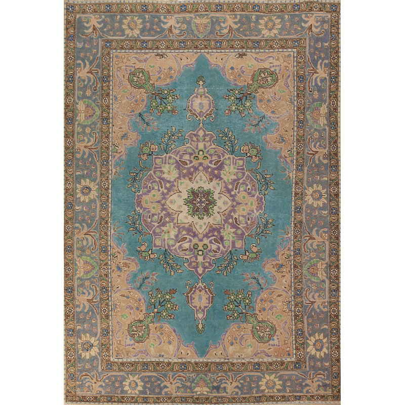 Tapis traditionnel médaillon turquoise 6 x 10