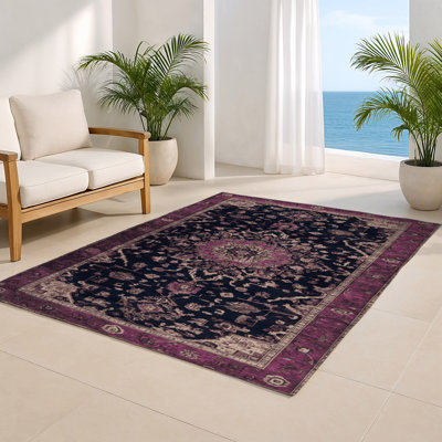 Tapis intérieur et extérieur brun Overdyed