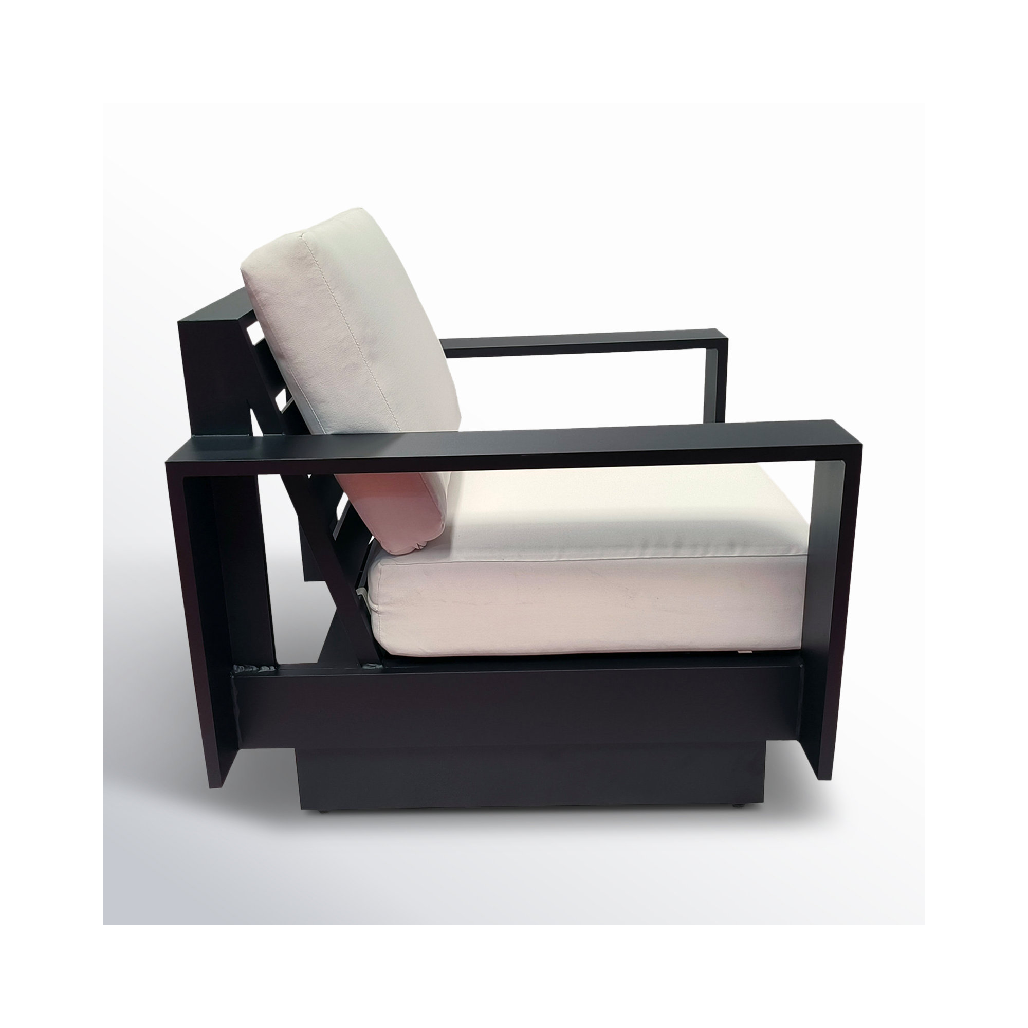 Yuki Metal Outdoor Lounge Chair with Sunbrella Cushions
