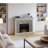 Electric Fireplace Mantel Package Rustic Stacked Stone Surround - Heat 400 SQ FT-1103782601