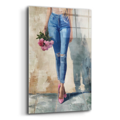  «Stand With Roses» par Svetlana Aleynikova, art mural en verre acrylique