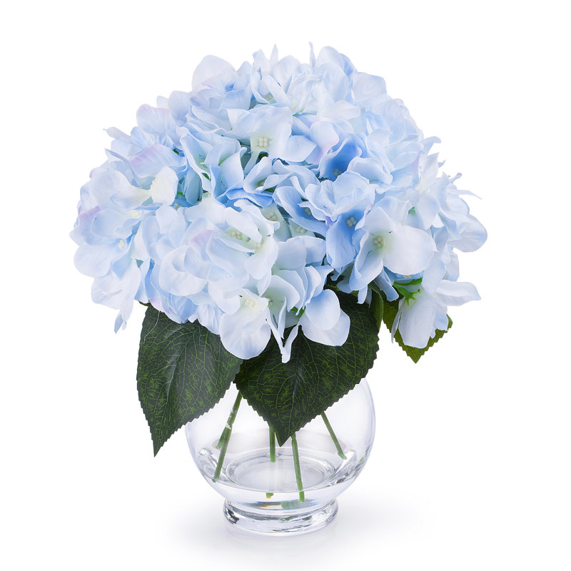 Arrangement floral d'hortensias dans un vase, Pêche