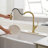 Single Hole Pull Out Kitchen Faucet With Sprayer Single Handle Kitchen Sink Faucets High Arc Brass Kitchen Basin Taps With Deck Plate-122499483