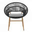 Ensemble de 2 chaises d'extérieur modernes élégantes avec osier résistant aux intempéries et conception ergonomique pour une détente confortable-694763064
