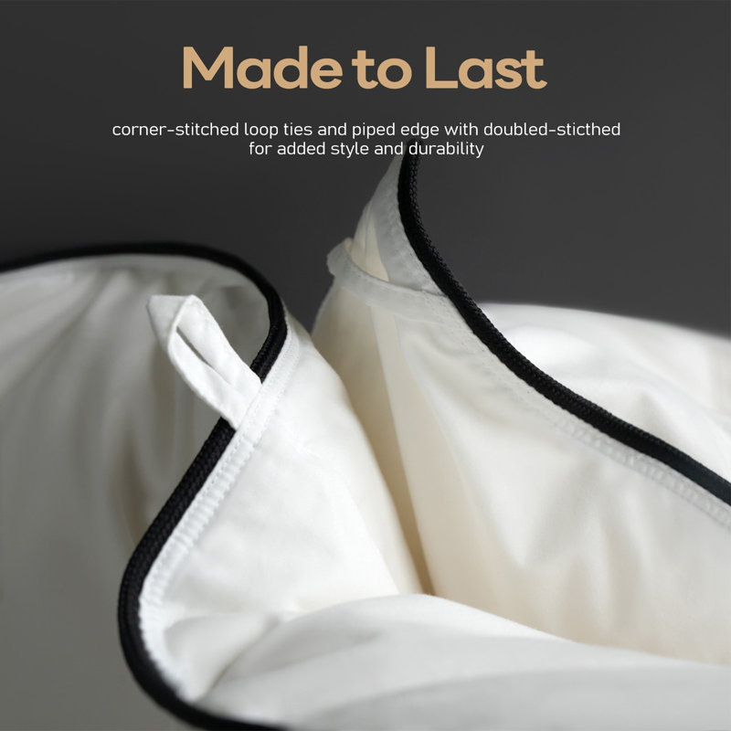 Luxury Feather and Down Fiber Comfort for Year-Round Duvet Insert, All-Season Hotel Collection Comforter., King