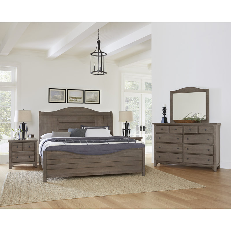 Breigh Sleigh Bed, Gray