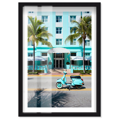 «Miami Coast Shadowbox» par Coastal Glam Art par Notoriart, cadre noir, 10 x 15