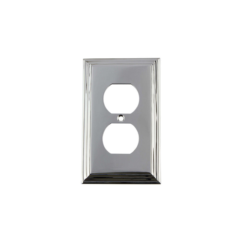 Plaque murale Deco, Chrome brillant