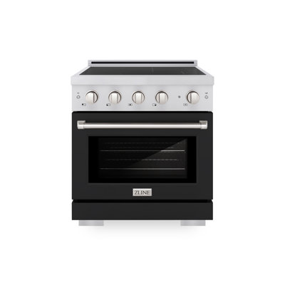 ZLINE 30 in. Paramount Induction Range with 4 Element Cooktop & Electric Oven w/ Black Matte Door