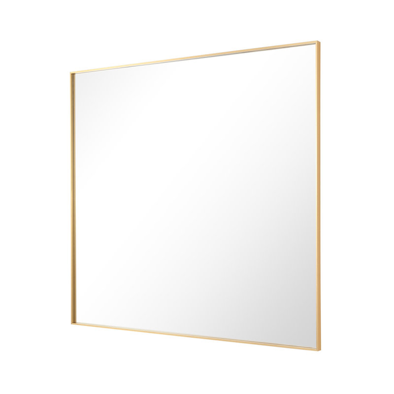 Miroir de salle de bain moderne et contemporain , Doré, 30 po x 30 po