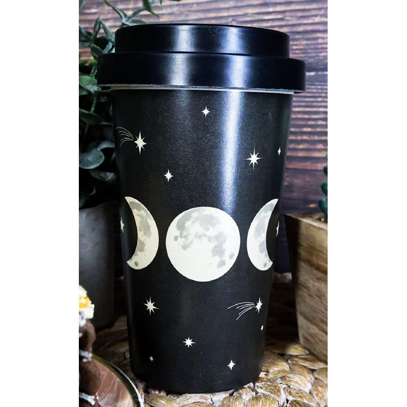 Tasse de voyage en verre de bambou Calliope Wiccan Gothic Macabre
