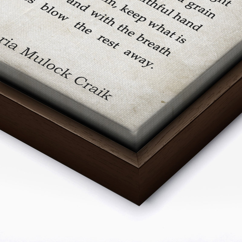 Citation de l'amitié, Canvas, 08"H x 10"W, Brown Framed