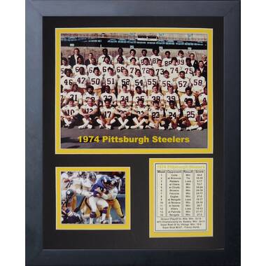 Legends Never Die NFL 1974 Pittsburgh Steelers Super Bowl IX Champions Framed Double Matted Photos, 12 x 15