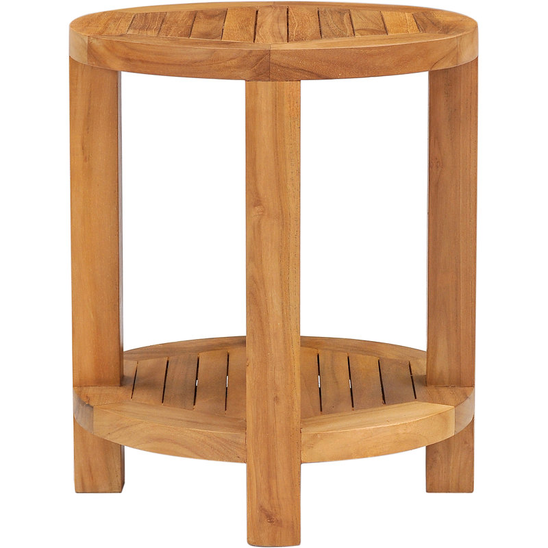 Outdoor Round Teak Side Table