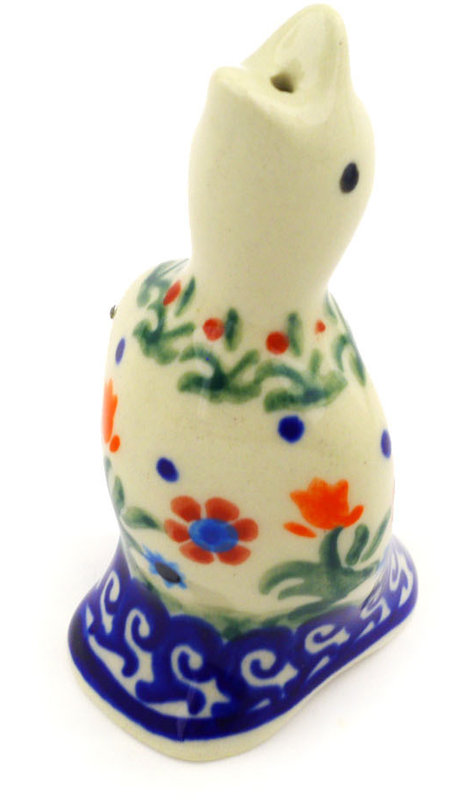 Spring Flowers Polish Pottery Pie Bird