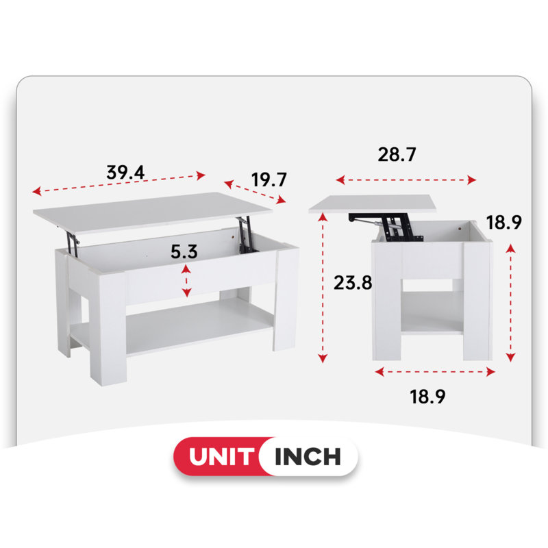 Brette Coffee Table, White