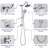 6 Inch Rain Shower Head With Handheld Shower Head Bathroom Rain Shower System