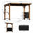 Briarwood 6 FT. X 12 FT. Premium Cedar Wood And Slope Steel Hardtop Grill Pavilion Gazebo With Charging Socket,Storage Shelf And Hook  Accessory
