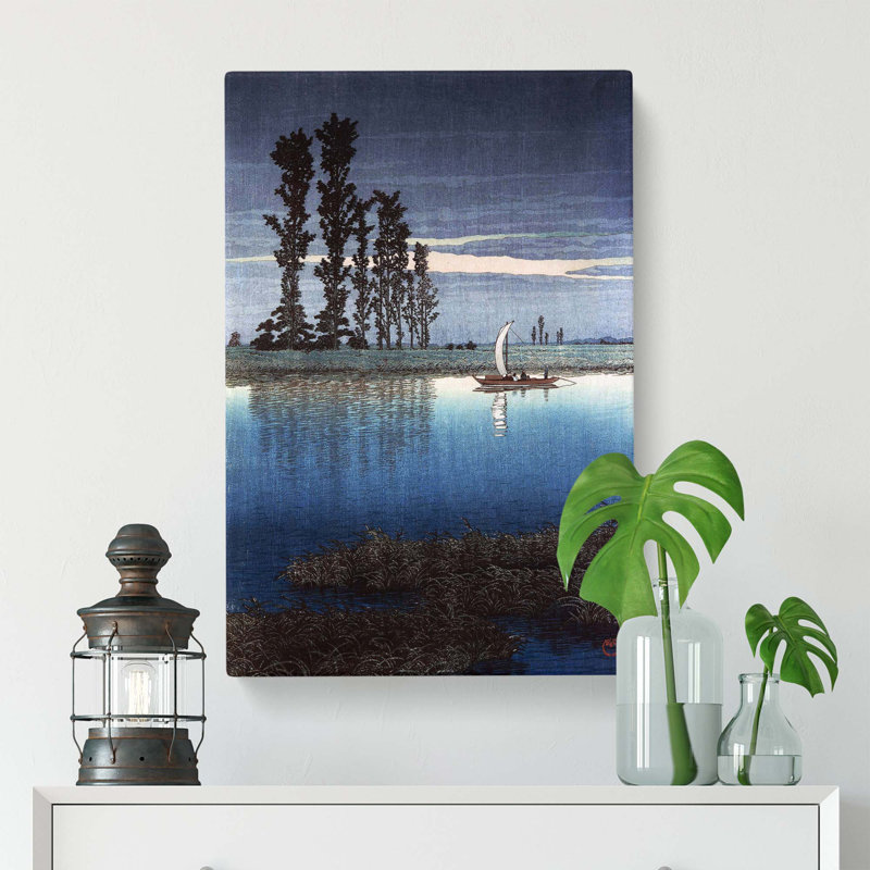 Evening of Ushibori by Hasui Kawase - Wrapped Canvas, 50 cm H x 35 cm W