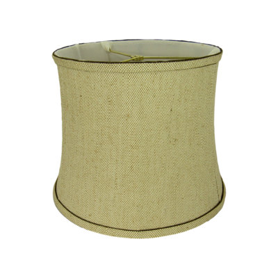 Oatmeal Drum Lamp Shade With Fabric Line