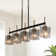 Quitman 5 - Light Gold/Black Kitchen Island Linear Pendant