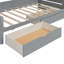Lit de jour en bois Cress avec 2 tiroirs et tablettes de rangement-125986700