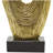 Gold Aluminum Metal Abstract Teardrop Decorative Sculpture with Black Base-1756179733