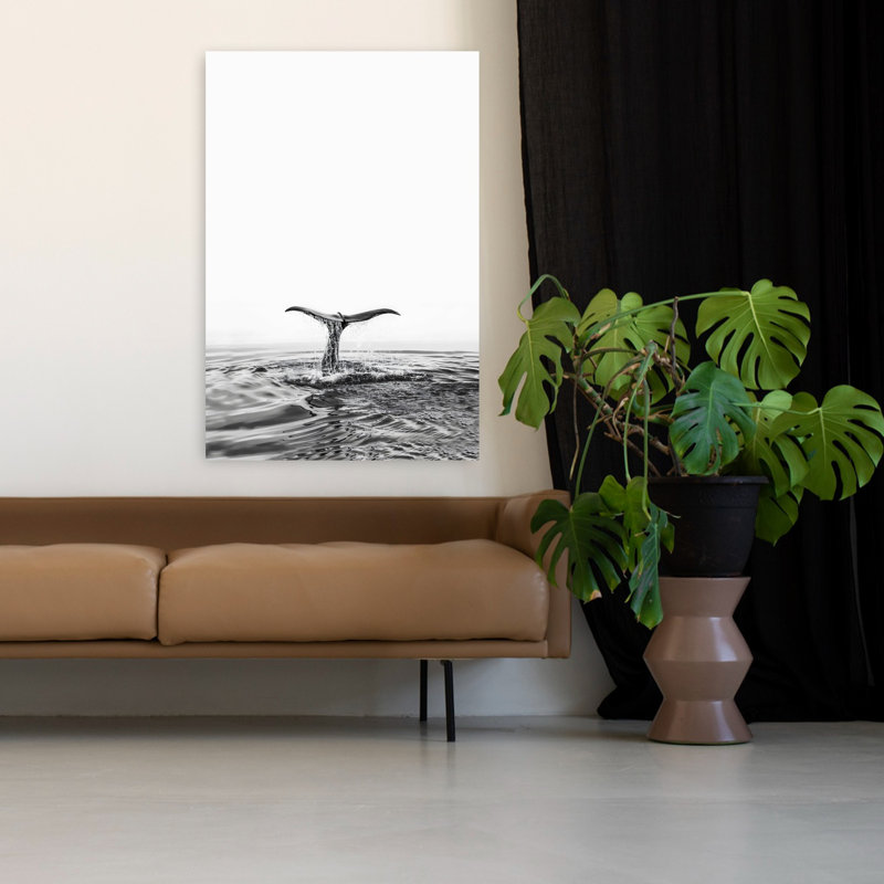 «Whale Tale», art mural contemporain abstrait, H 48 po x l 32 po
