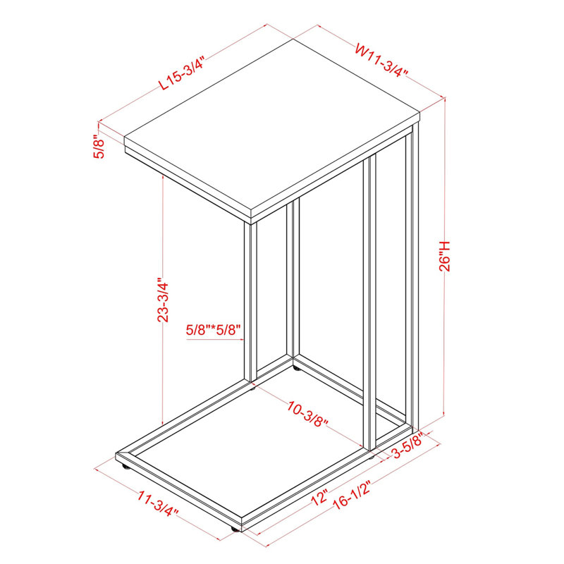 End Table, Antique White