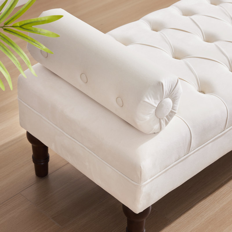 Banc rembourré 60,2 po Beene, Beige