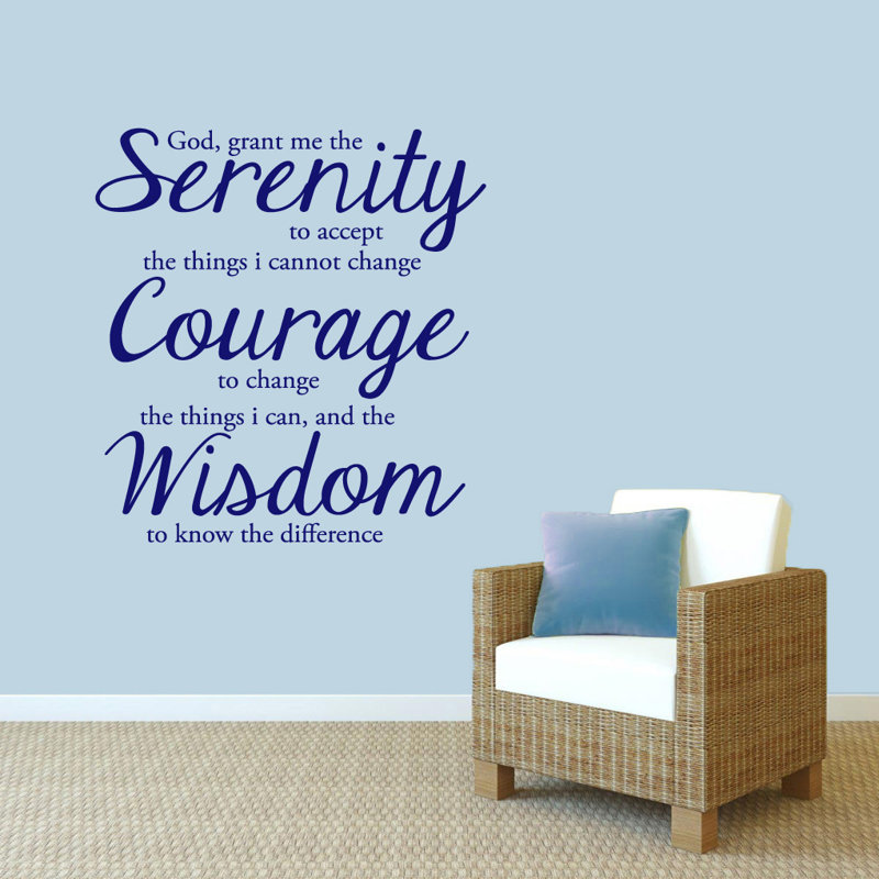Décalcomanie murale, "Serenity Prayer", Bleu marine