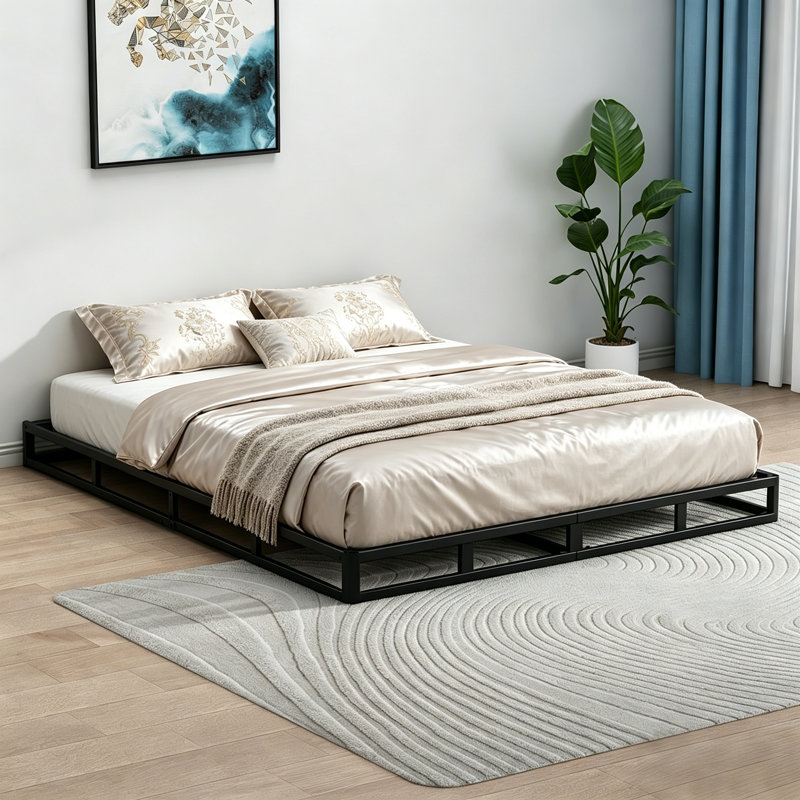 5-Inch Low Profile Box Spring, Heavy Duty 3000lbs Capacity Mattress Foundation, Sturdy Steel Structure, Easy Assembly, King Sizes