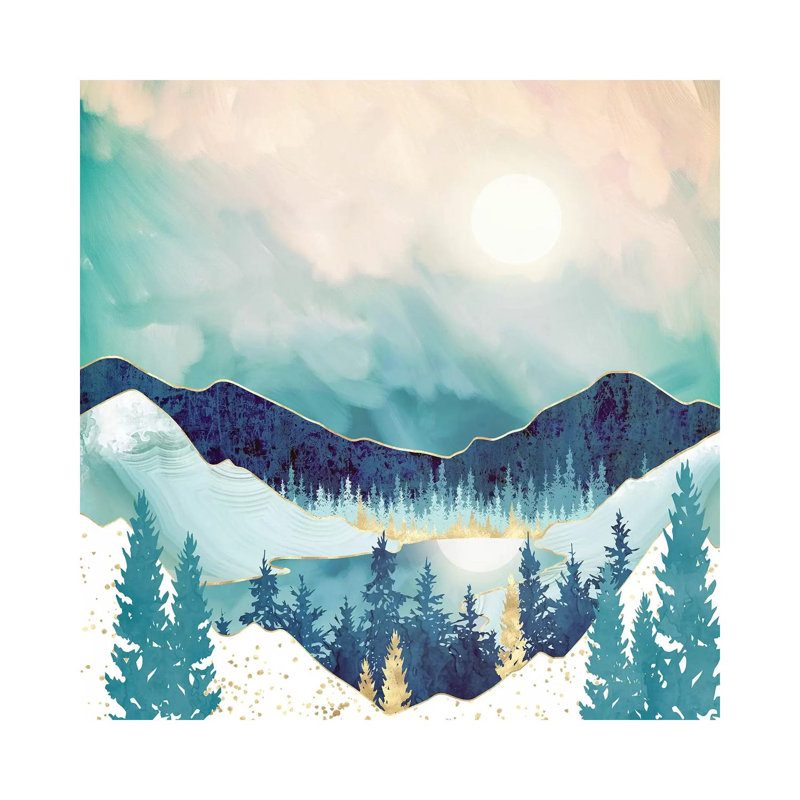 Sky Reflection - impression d'art graphique, 26" H x 26" W x 1.5" D, Aucun mat, Toile tendue