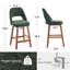 Tabouret de bar rembourré à dossier plein avec structure en bois massif, aucune installation requise-1653969200