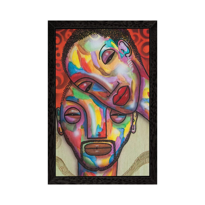 Two Peas In A Pod by Fred Odle - Single Picture Frame Print on Canvas, 66.04 cm H x 45.72 cm W, Black Framed