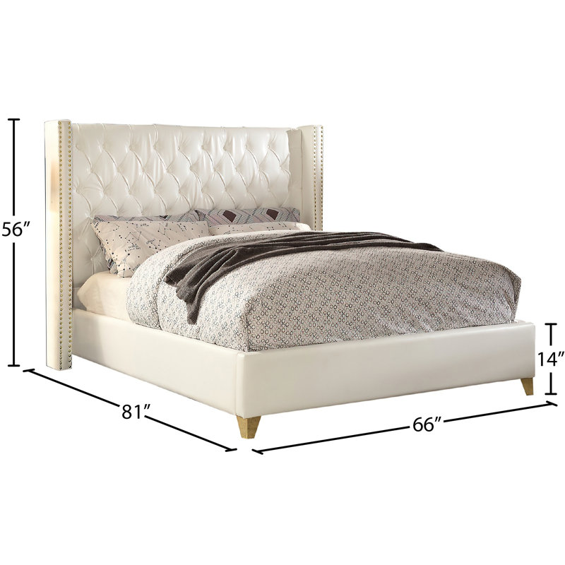 Lit plateforme tapissier Holmes, Double