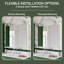 Armoire de salle de bain rectangulaire avec 2 portes-miroirs encastrées ou à fixation en surface
