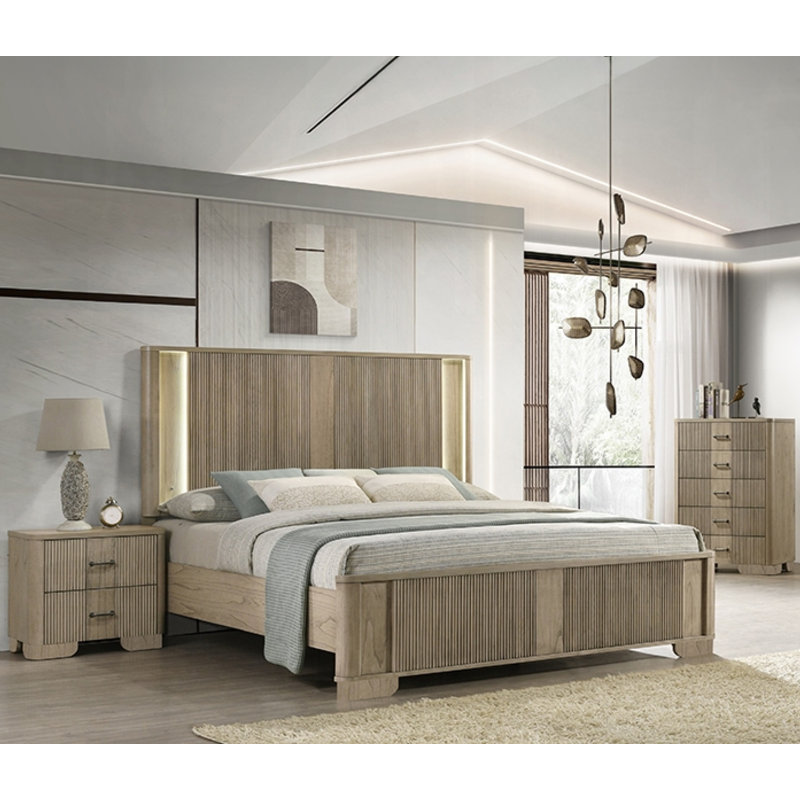 Ensemble de chambre à coucher 3 pièces Lakkari, Très grand