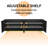 70" Modern Fluted TV Stand For Living Room - Adjustable Shelves, Storage, Fits 80" Tvs, Black-503090587
