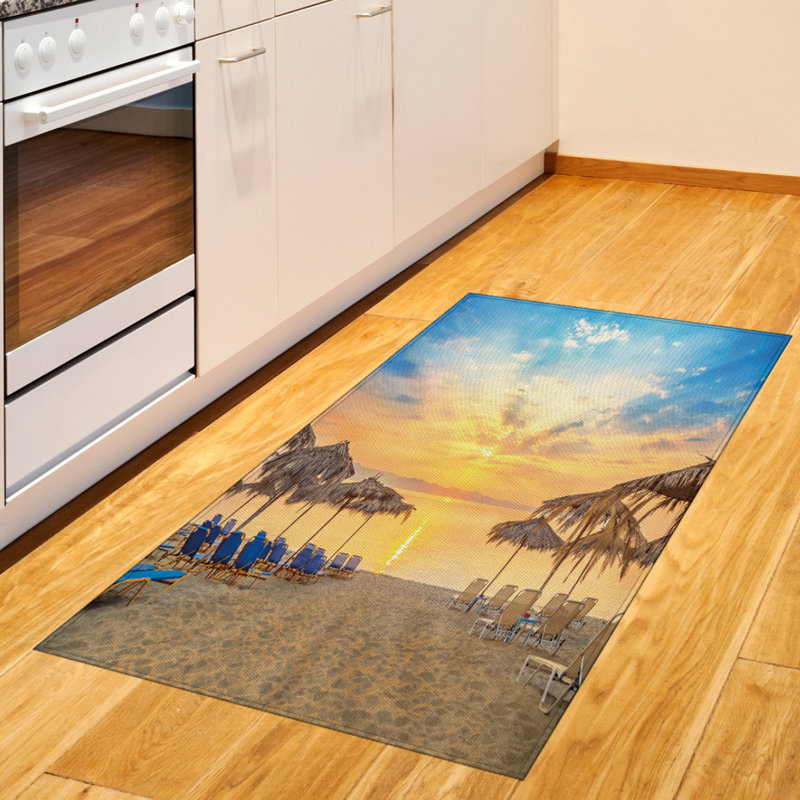 Summer High Density Long Fiber Poly Threads Decorative Area Rug Carpet, Rectangle 2'7" x 5'