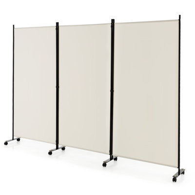 Nachaly 260cm W x 180cm H 3 - Panel Folding Room Divider
