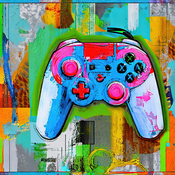 Tableau Pop Art gamer Playstation