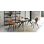 Basil Upholstered Chair with Wooden Base-1680306051-1680306050