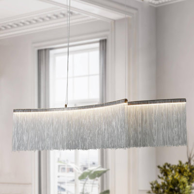 Lustre rectangulaire à 2 lumières pour îlot de cuisine Achai