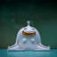 Haas Meditator Incense Holder - White + Gold