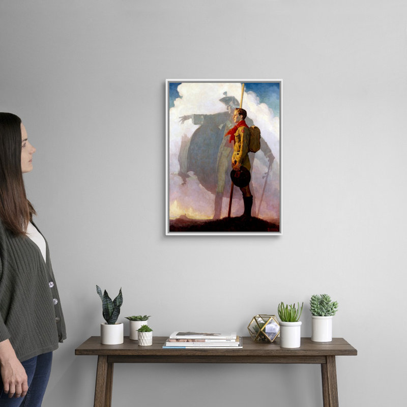 Carry On Canvas, art mural, H 26 po x l 20 po x P 1,75 po, Cadre flottant blanc