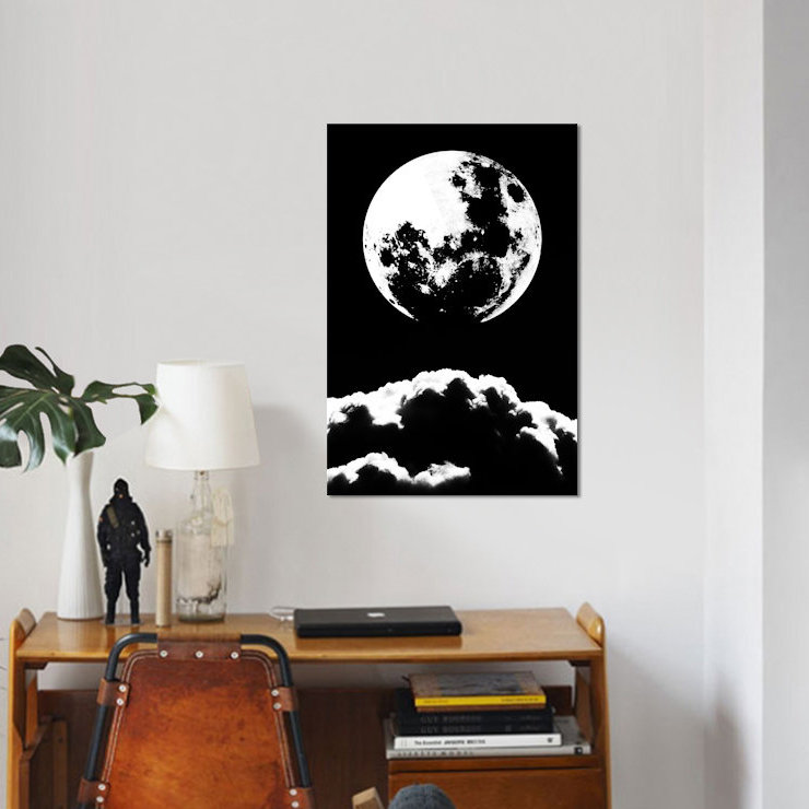 «MoonASTER», reproduction d'impression sur toile, H 26 po x l 18 po x P 1,5 po, Pas de tapis, Toile tendue